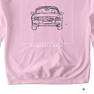 Pink Car Graphic Hoodie